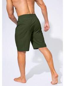Men's Swim Trunks Quick Dry Board Shorts With Zipper Pockets Beach Shorts Bathing Suits Men - No Mesh Liner - 橄欖 - 查看 2