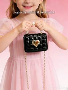 Baby Purse For Toddlers, Girls Purses For Kids , Genuine Pearls & Chain Mini Purse For Little Girls - Ultimate Princess Birthday Gift, Flower Girl Accessory, Photoshoot Prop, Party Bag For Kids - Toddler Dress-Up, Tea Party, Easter Basket - Cute, Elegant, Durable &  Children's Fashion Bag - 彩色 - 查看 6