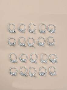 纯色新款蝴蝶结拇指弹力发圈，可爱仿珍珠小发圈，高弹力不伤发发带，马尾辫发圈，发圈，橡皮筋发带，发绳 - 彩色 - 查看 13