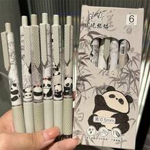 6pcs Boxed Ink Panda Gel Pen, Chinese Style Fresh National Treasure Animal 0.5mm Black Signature Pen,Large-Capacity Multi-Layer Pencil Case,Back To School Supplie Essentials Office Supplies Valentine's Day Gifts - Multicolor - View 15