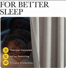 Patio Door Curtain Sound Blocking, Bedroom Privacy Room Divider Curtain Screen Partitions, Thermal Insulated Blackout Closet Sliding Door Curtain (1 Panel, 8.3ft Wide By 7ft Long, Gray) - 灰色 - 查看 4