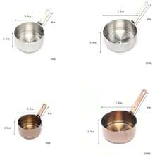 Sauce Pan, Handle Sauce Pan With Hanging Hole, Handle Sauce Pot Multi - Purpose Corrosion - Resistant 304 Stainless Steel Measuring Cups Cooking Banquet Picnic 50ml - 不鏽鋼 50毫升 - 查看 7