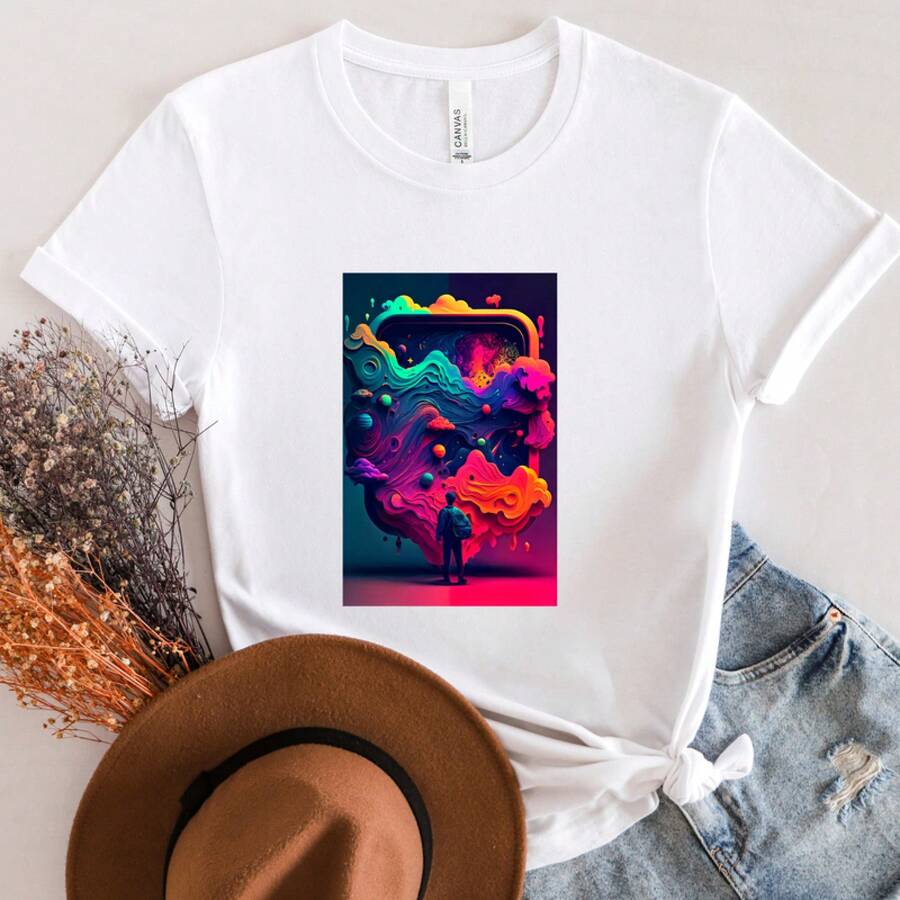 Camiseta de Juego Neon Nights - Diseño Generado por IA - Regalo Único para Gamers - Negro - Ver 1