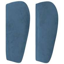 vidaXL Tête de lit avec oreilles Bleu foncé 103x23x78/88 cm velours - Bleu azur - Voir 4