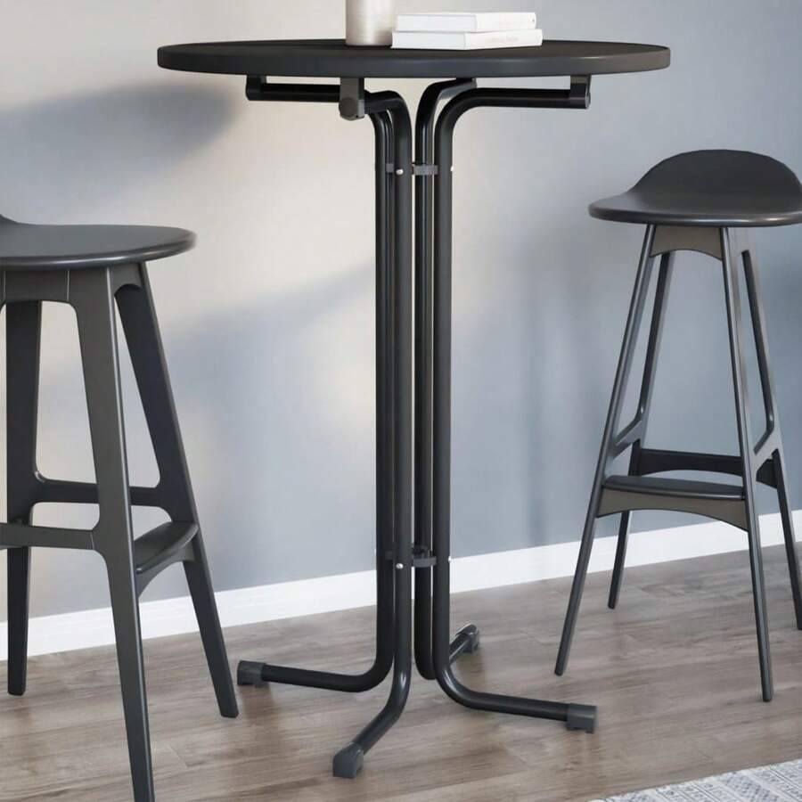vidaXL Table à manger black Ø80x110 cm made of engineering and power - nero - Visualizzare 1
