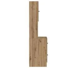 vidaXL Buffet de cuisine avec tiroir Chêne artisanal 32 x 50 x 180 cm - Tabac - Voir 7
