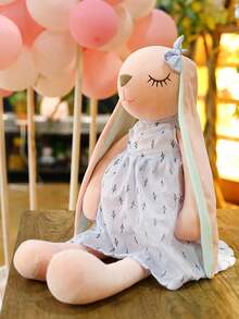 1个35厘米/13.77英寸可爱兔子毛绒玩偶，柔软填充动物玩偶，睡兔玩偶，莫莉玩偶，毛绒兔子玩偶，复活节礼物 - 彩色 - 查看 11