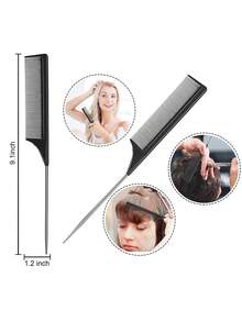 13件套卷发梳套装，包括8齿梳、9排梳、造型边缘梳和硅胶发梳。美发梳理工具套装，包含各种梳子、发圈和发夹。家用美发造型工具套装