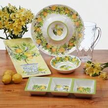 Lemon Zest Melamine All Purpose Bowls Set Of 6 – 7.5" Citrus-Inspired Unbreakable Lightweight Dinnerware For Salad, Cereal, Snacks, Pasta, Summer Outdoor Dining & Everyday Use - 預設 - 查看 6