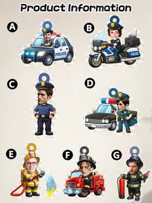 Personalized Acrylic And Firefighter Decorations - Customizable With Name And Photo, Ideal Christmas Ornaments Featuring Car, Fire Truck, Uniforms And Equipment, Great Gifts For Kids, Future Heroes, First Responder Families, And Unique Holiday Collectibles For Law Enforcement And Firefighter Enthusiasts - Multicolor - View 6