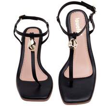 Women's Basic Stiletto Sandal With Embellishment -  And Comfortable - Black - View 2