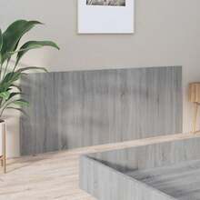 vidaXL Tête de lit Sonoma cinza 200x1,5x80 cm Bois d'ingénierie - Cinza - Ver 4