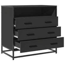 Cassettiera vidaXL nera 70x41x70 cm realizzata in ingegneria - nero - Visualizzare 5