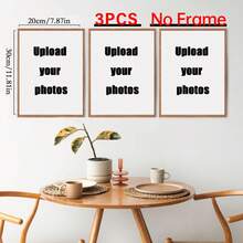 1/3pcs Customized Canvas Painting Set, Personalize Your Photo, Suitable As Valentine's Day Gift For Girlfriend, Creates Warm Atmosphere, Perfect For Home Decor And Gifts, Christmas Gift, New Year Gift, Applicable For Living Room, Bedroom, Wedding, Graduation, Family Portrait - Multicolor - View 17