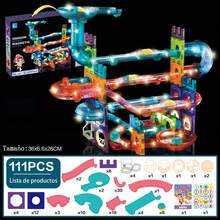 Juego de 111 Piezas Bloques Magnéticos, Juguetes Magnéticos de Didácticos 3D, Aprendizaje STEM, Juegos educativos creativos de Construcción con luces, Regalos para niños y niñas mayores de 12 años. - Multicolor - Ver 6