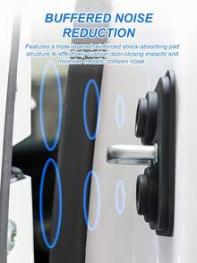 Silicone Car Door Lock Cover – Triple-Layer Shock Absorption Pad, Noise Reduction & Dustproof Protection For Door Latch, Anti-Rust Guard With Soft Silicone, Easy Install For All Vehicles,Door Shock-Absorbing Buffer Sleeve, Door Lock Tongue Protective Sleeve - Door Lock Protective Cover - View 4