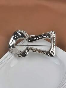 1枚女士时尚独特金属胸针 - 不对称镂空纹理设计（金/银双色），时尚装饰别针配饰，适合日常佩戴、派对、外套和连衣裙。 - A - 查看 5