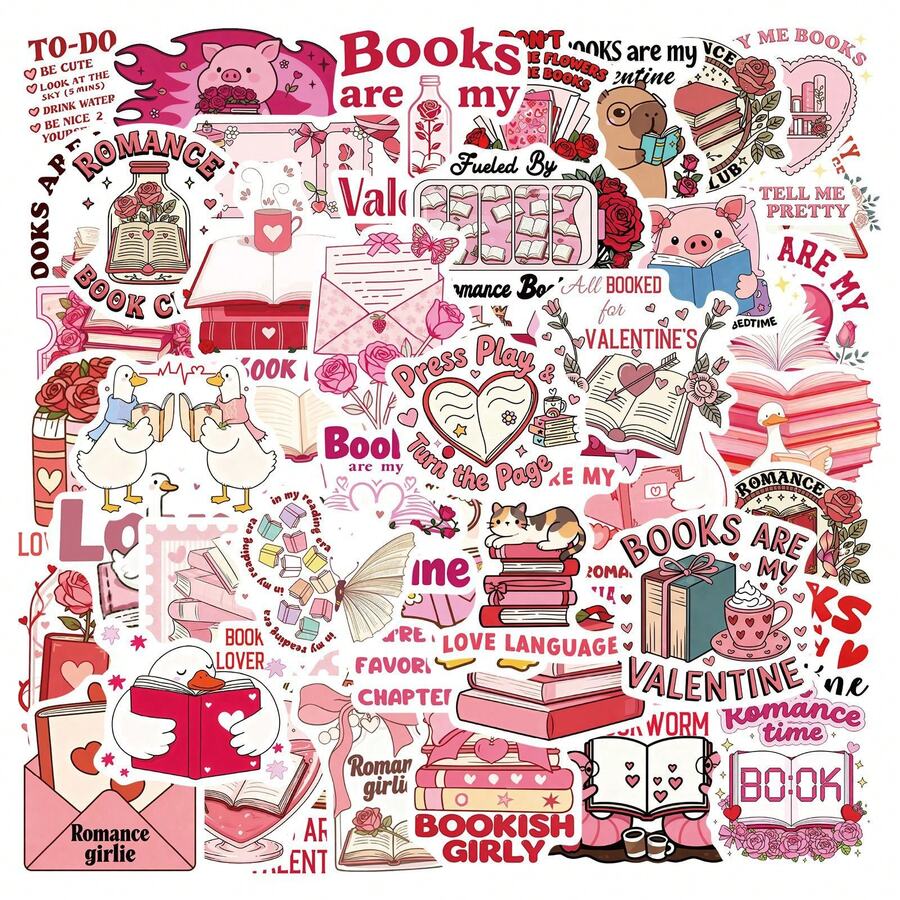 50PCS Funny Coffee Cartoon Graffiti Stickers DIY Luggage, Water Cup, Notebook, Helmet, Creative Decoration Graffiti Stickers - Multicolor - View 1