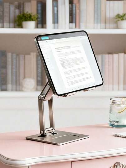 Nuevo soporte universal para tableta - Soporte giratorio dorado de escritorio, soporte plegable ajustable para teléfono con rotación de 360°, compatible con iPad, teléfono y talla grande dispositivos inteligentes