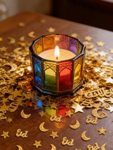 Shiny Star & Moon Confetti - Gold & Silver Glitter Paper And Foil Mix, Star & Moon Metallic Foil Confetti Tabletop Decor, Dreamy Moon And Stars Combination, For Table Decor, Party Decor, Home Decor, Room Decor, Suitable For Festivals, Birthdays, Weddings, Ramadan, Eid, Holidays, New Year And All Celebrations - Multicolor - View 9