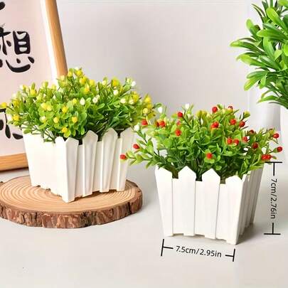 2/4/6个装户外露台窗台简约塑料花盆，装饰花盆，花瓶，适用于家庭庭院、阳台，也是理想的礼品之选。