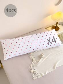 Vỏ gối mềm mại, chất liệu microfiber tốt nhất và giá rẻ - Vỏ gối chống dị ứng và thoáng khí, kích thước lớn, dài, tiêu chuẩn, cỡ Queen, Twin, Single, Double, Full, King, Body, European và Square, hoàn hảo cho bộ ga trải giường mọi mùa. - Đỏ và trắng - Xem 36