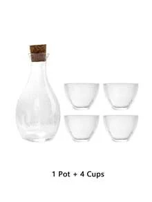 1pc/1 Set Matte White Teapot & Teacup, Minimalist Tea Art Style Fresh Matte White Transparent Hammered Texture Teapot, Teacup, Tea Canister Glass Tea Set, High Aesthetic Hosting Household Tea Ware - Multicolor - View 14