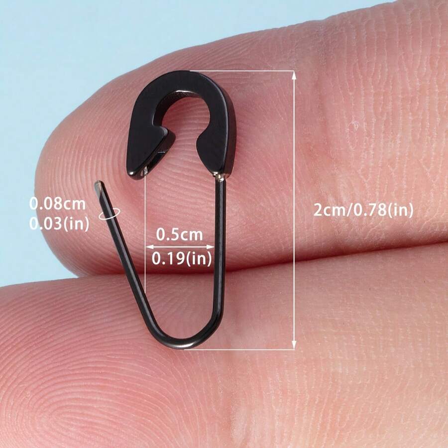 1 Piece 316L Stainless Steel Punk Earrings Unisex Unique Design Clip-On Safety Piercing Jewelry 316L Stainless Steel Fashion Nose Eye Belly Button Piercing Earrings O08G - 金色的 - 查看 1