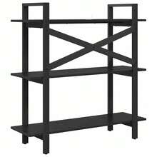 vidaXL Étagère Chêne negro 100 x 33,5 x 102 cm Madera de ingeniería - Negro - Ver 7