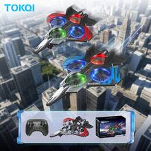 TOKQI Avión de juguete control remoto tipo planeador/caza, Dron de 4 ejes con función de mantener altitud, equipado con luces duraderas y función de suspensión, velocidad ajustable, modo sin cabeza, apto para vuelo en interiores y exteriores, regalo perfecto para principiantes - Multicolor - Ver 11