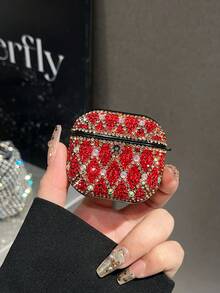 1个红色水钻蓝牙耳机保护套，适用于 - 紅色 - 查看 4