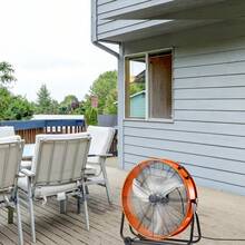 Trommelventilator, 24 Zoll Bodenventilator, Industrieventilator mit 3 Gänge, 8600 CFM, 360° verstellbarer, Windmaschine, Hallenlüfter Trommelgebläse für Lager, Werkstatt, Fabrik, Keller - 8600 CFM 24 Zoll - Übersicht 1