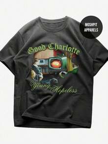 Good Charlotte T-Shirt - Rock Music Shirt - The Young And The Hopeless Shirt - The Anthem - Good Cha - 黑色 - 查看 1