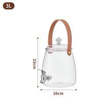 1 bình rót đồ uống, bình đựng nước lạnh, bình rót nước, bình nước ép có vòi, bình rót bia/nước ép/nước chanh tại nhà kèm đá viên [Không kèm chân đế] - Nhiều màu - Xem 13