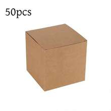 20/50个装方形白/黑/金牛皮纸盒，适用于婚礼惊喜、香水、化妆品、香薰等通用包装礼品盒