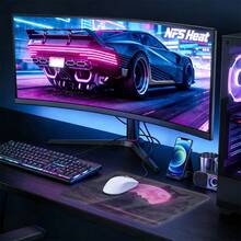 1PC Dreamy Glass Mouse Pad-Pink Moon Lake Mountain Snow, Hard Mousepad For Gaming, Fluid Control, Durable 3mm Thickness-Anti-Scratch Nano Coating, Crystal Glass With Precision And Speed, Zero Frictio