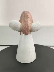 1pc Nursery Bedside Decor, Baby Themed Party Living Room Decoration Small Ornament, Bedroom Elegant Decoration Angel Hugging Puppy Craft, Baby Themed Event Tabletop Elegant Ornament - Multicolor - View 6