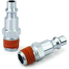 10pcs 1/4" NPT Male Industrial Air Plugs, 300PSI Pneumatic Quick Connect Air Compressor Hose Fittings - Multicolor - View 7