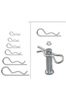 100PCS R-Type Fixed Pin. Classified As Spring Clamp Connection Pins, Opening Plug Pins, Closing Opening Pins. Suitable For Engineering Operations, Home Decoration, And Outdoor Repair Use. - Silver - View 7