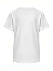 Camiseta de la Universidad de Reconocimiento del Cáncer de Mama T-Rex de Ribbon Rosa - Blanco - Ver 3