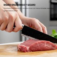 TendenciaJuego De Cuchillos Cocina Chef Profesional Multifunción 8pcs MarrónCalidad premium