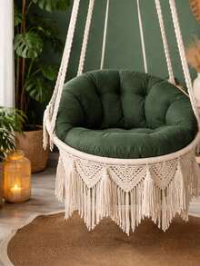 Luxury Macrame Swing Cushion Set (Cushions Only) – 2 Pieces In Der Turkei - Green - View 3
