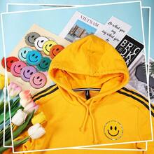 12 Pcs Smile Face Iron On Patches Happy Face Chenille Patches For Clothes Dress Jackets Hats Cute Embroidery DIY Craft Applique(2.8 Inch) - 2.8英寸 - 查看 7