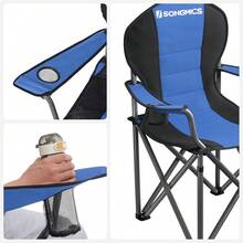 CYPNSONGMICS - Silla plegable para camping soporta 550 libras con cómodo asiento de esponja estructura resistente soporte para vasos silla de picnic al aire última intervensión azul y negro UGCB06BUFashion - 225229165 - Ver 5
