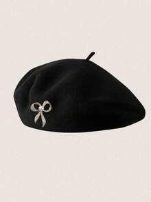 1顶女士贝雷帽，秋冬季，韩版南瓜贝雷帽，休闲保暖羊毛帽，百搭，日式复古艺术家帽 - 彩色 - 查看 12