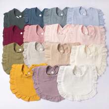 Customized Text Logo Simple Floral Baby Bibs, Perfect Gift For Newborns, Essential For New Parents - Multicolor - View 10