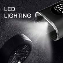 Portable Tire Inflator Air Compressor, Cordless Electric Pump With LED Light, USB Rechargeable, Lithium Battery Powered Handheld Design For Car, Bicycle, Sports Equipment - Wireless - Multicolor - View 6