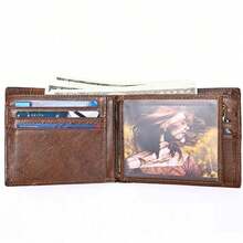 Genuine Leather RFID Anti-Theft Brush Wallet Top Layer Cowhide High-End Business Wallet Classic Fashion Multi Slot Wallet Fall Men's For Man Wallet Christmas Gifts Gift Thanksgiving Vintage Gifts For Men Wallet Purse Wallet Small Wallet Men Wallet Leather - Black - View 10