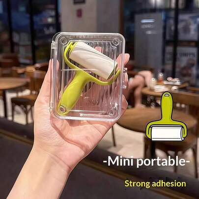 1 Pc Basic Durable Style Purple Solid Color Mini Tear-Off Lint Roller Thickened Paper Roll Material High Adhesion No Residue Easy To Clean Clothes Grooming/Desktop Dust Removal/Pet Hair Removal/Travel Carry Compact Portable Lint Roller Brush Easy To Refill Mother's Day Home Practical Small Items,Valentine's Day,Wedding,Toys,Bag Charm,Squishy,Birthday,Room Decor