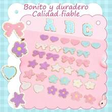 58 Parches Autoadhesivos, Pegatinas de Letras, Parches para Planchar, Parches de Tela Autoadhesivos, para Ropa Chaquetas de Tela Bricolaje Telfono Mvil (Azul 58 piezas) - azul 58 piezas - Ver 7